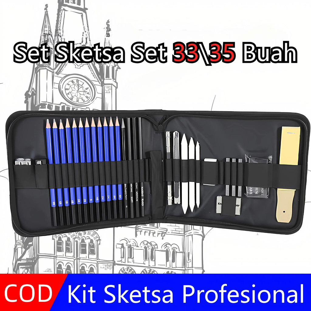 

Set Sketsa Set 33/35 Buah Kit Sketsa Profesional Set Lukisan/Set Seni/Kit Sketsa /Sketch Kit/Art Drawing Kit