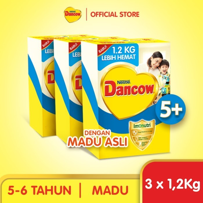 

TERJUAL Nestle DANCOW 5+ Madu Susu Bubuk Anak Usia 5-6 Thn 1.2 kg x 3