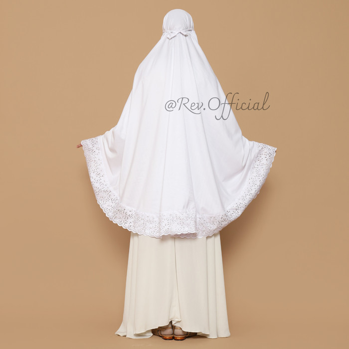 promo ✨ -Bergo Kantong nita Putih Polos Super Jumbo Haji dan Umroh - Putih  Polos, Super Jumbo