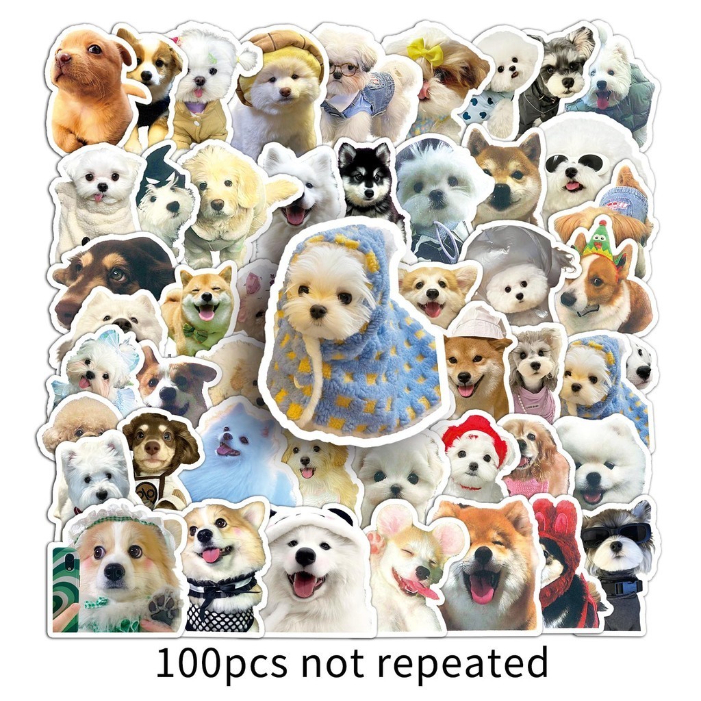

100Cartoon Cute Dogs Graffiti Stickers Suitcase Laptop Guitar Skateboard Personalized Decoration Stickers