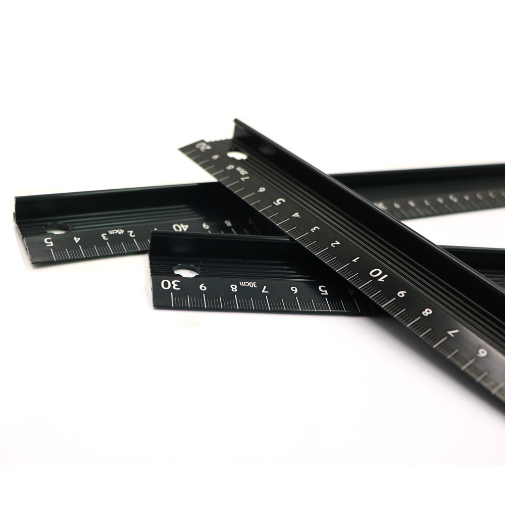 

Protective Ruler Non-slip Aluminum Alloy Straight Ruler Leather Cutting Auxiliary Ruler Multi-function Woodworking Drawing Tool