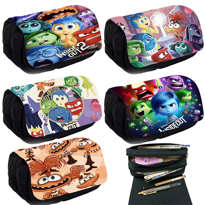 

Disney Inside Out Pencil Bag Kawaii Cartoon Pencil Cases Children Stationery Printed Student Pen Case Teenager School Pencilcase