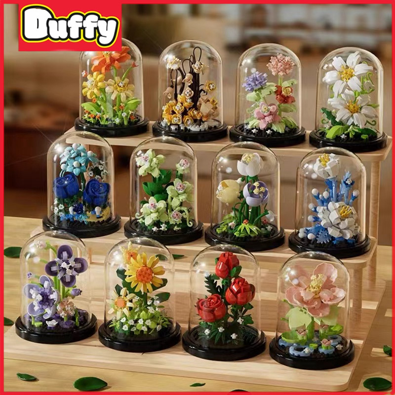 Duffy Toys Plant Bricks Block Mainan Toys / Rumah Hadiah Tanaman Susun Bata Mainan Bangunan / Mainan