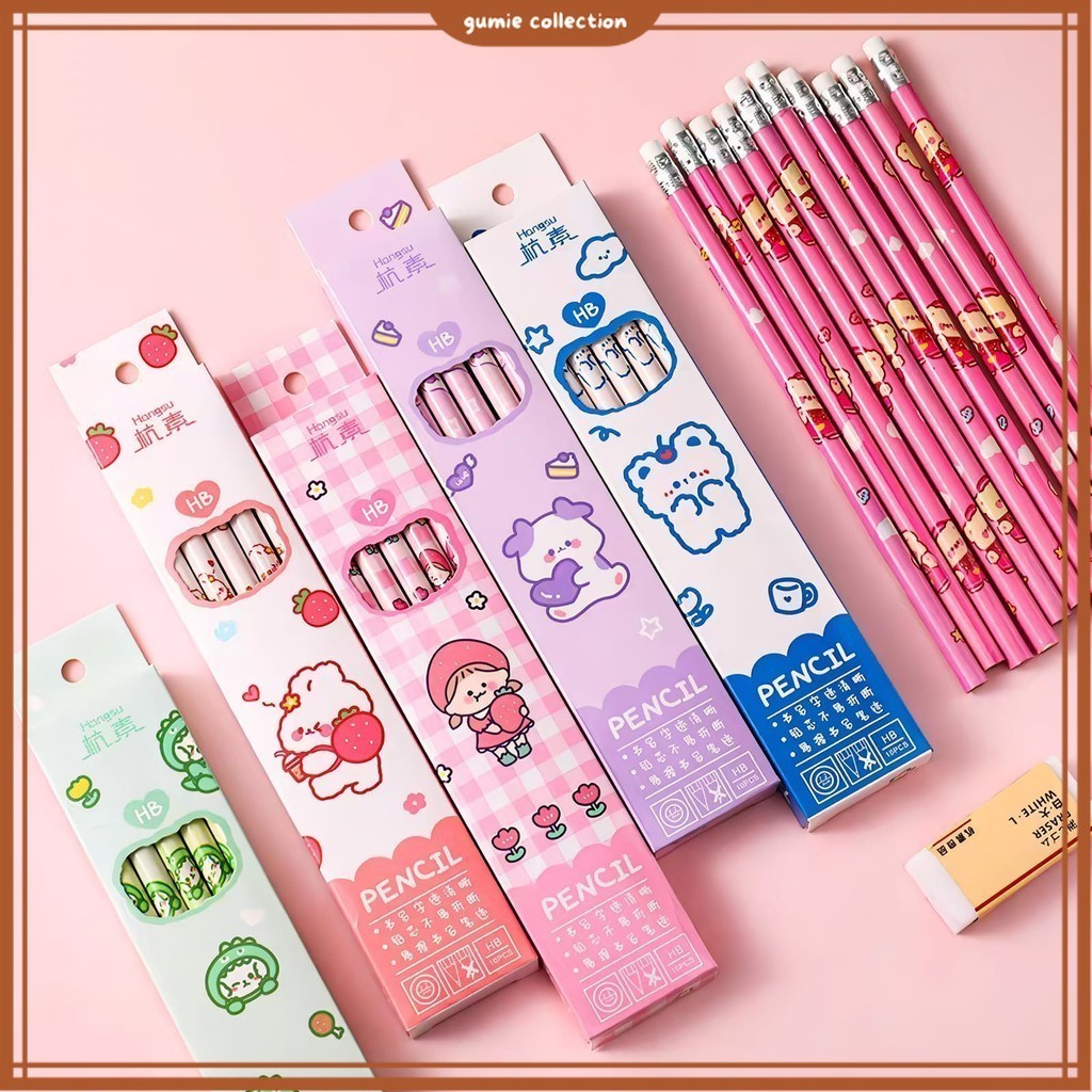 

GC - 1SET 10PCS PENSIL + PENGHAPUS KARAKTER / PENSIL SET IMUT TERMURAH