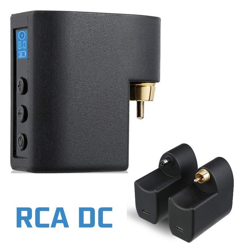 Baterai Mesin Tato Catu Daya Tato Nirkabel RCA/DC