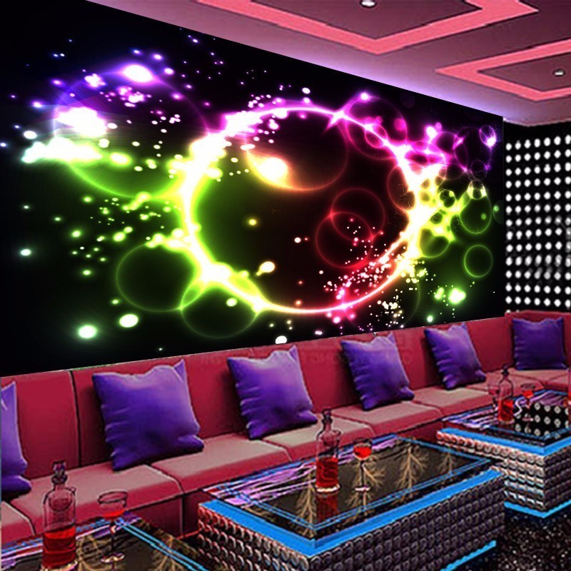 Beibehang Custom 3d wallpaper personalized wallpaper beauty theme purple background wallpaper KTV ba