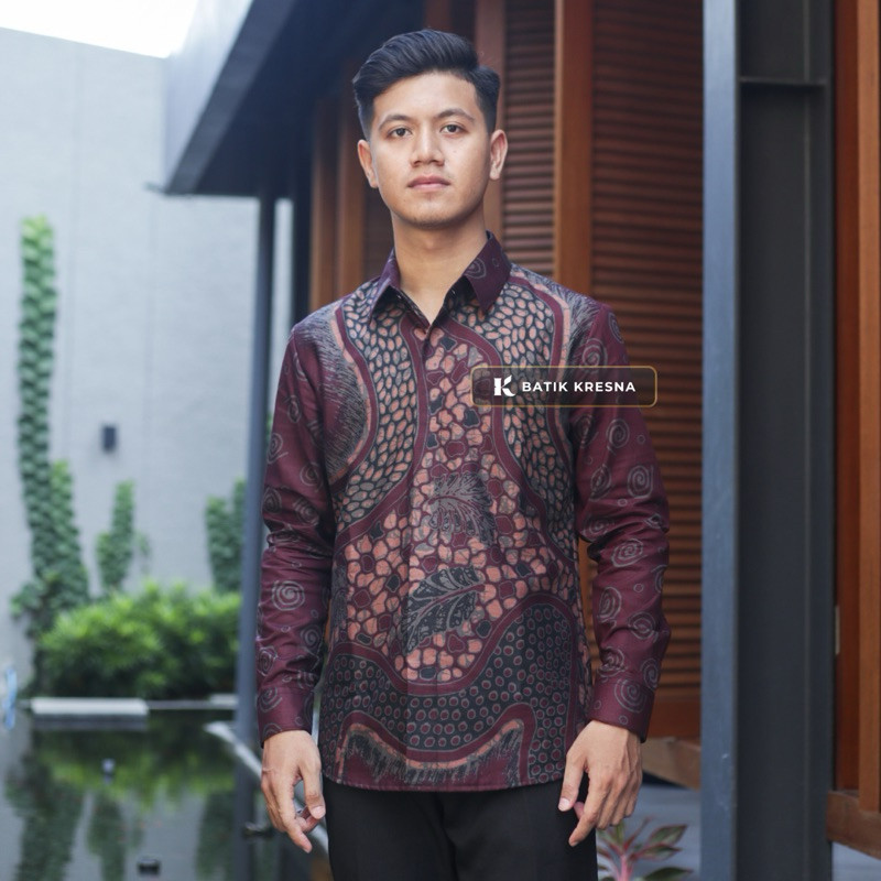 BATIK KRESNA motif NARAYANA BURGUNDY
