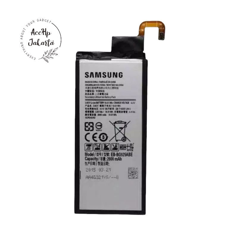 Batre Baterai Samsung Galaxy S6 Edge G925 Original 100% - Batrei Battery Samsung S 6 Edge Ori
