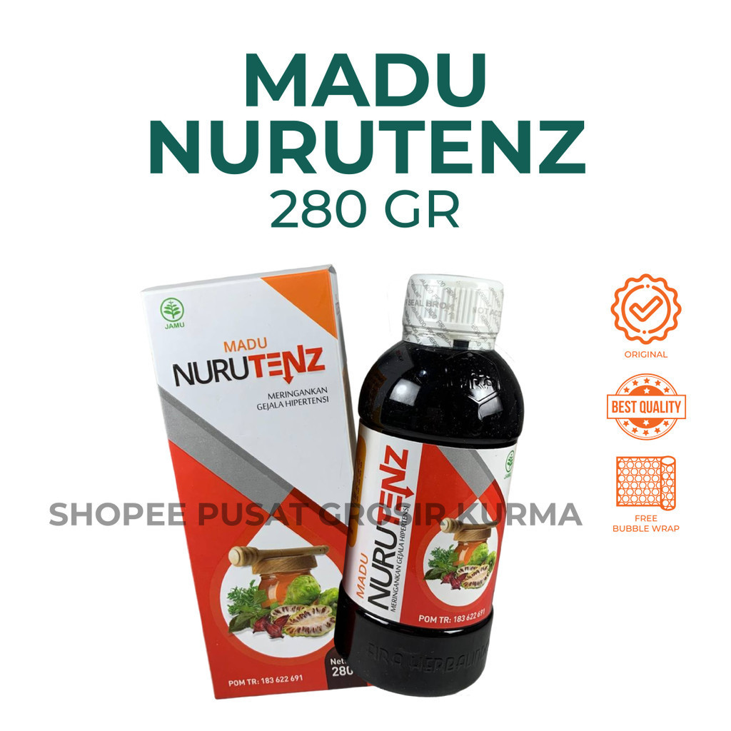 

MADU NURUTENZ HERBAL MENURUNKAN DARAH TINGGI ATAU HIPERTENSI ORIGINAL 280gr