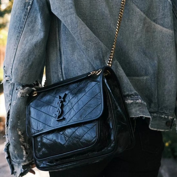 Saint Laurent YSL NIKI BABY retro leather handbag/ladies bag/crossbody bag/mini style