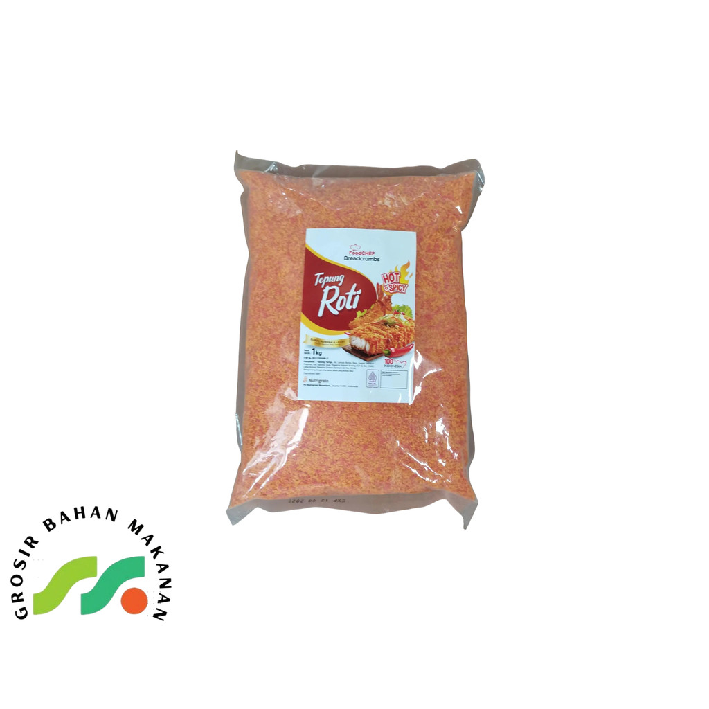 

TEPUNG ROTI BREAD CRUMBS HOT & SPICY MERK FOODCHEF 1 KG