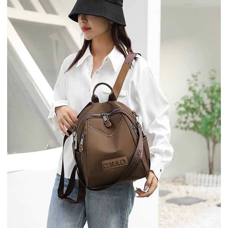 Tas 2 Fungsi Ransel Selempang Wanita Chibao CB LZ-217 Kombi Kulit Asli Terbaru