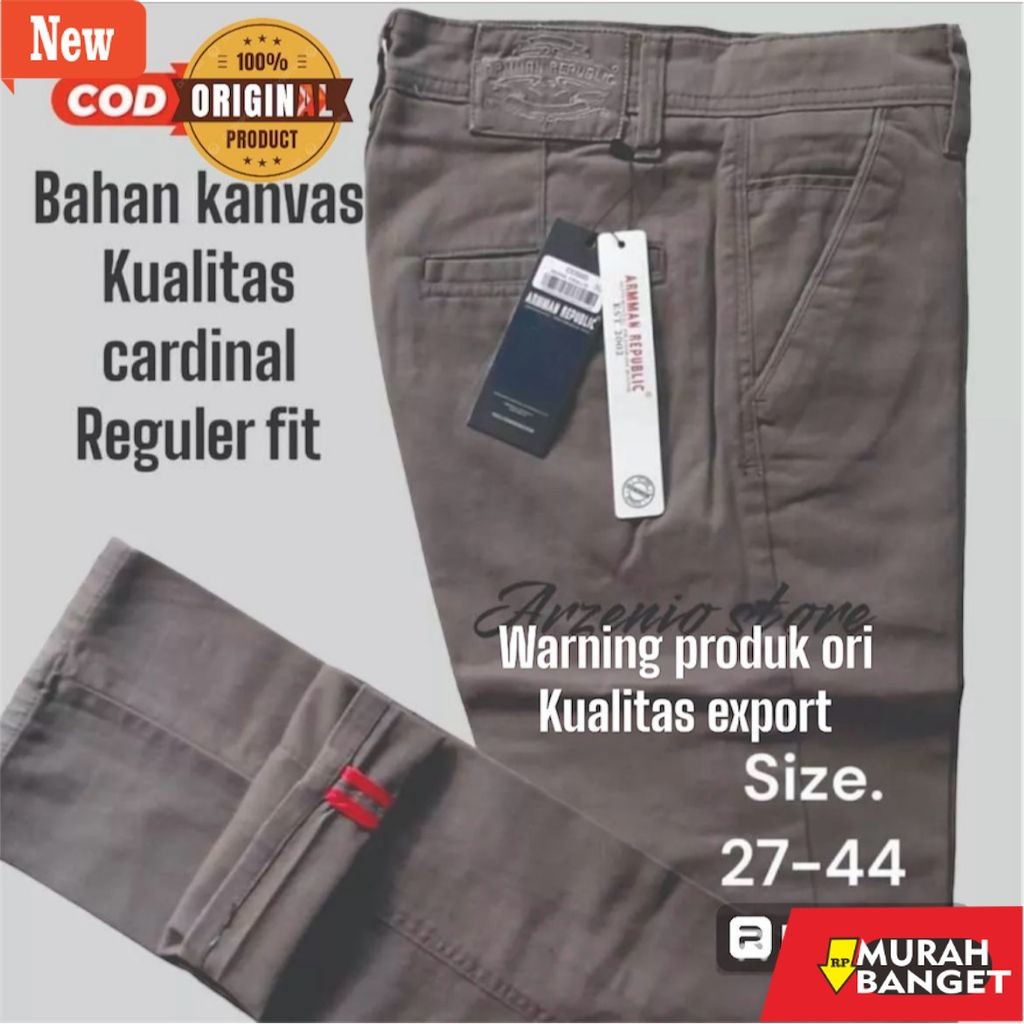 Celana panjang pria yg terviral- Celana Panjang Pria Chinos Reguler Standar Premium Original 100% Ba