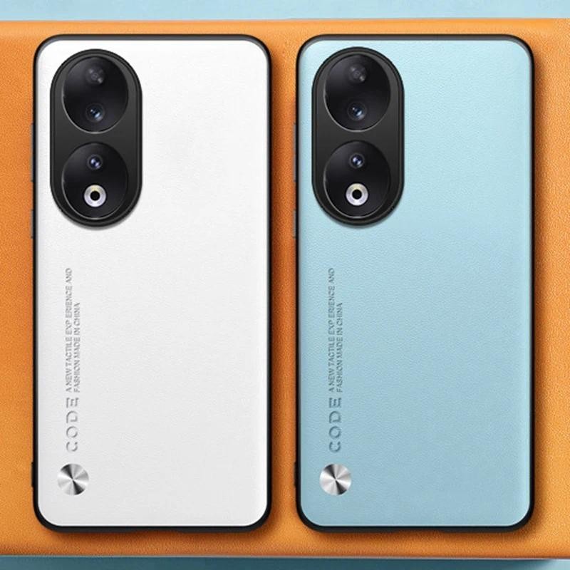 New Phone case Honor 90 Pro Honor90 Carbon Fibre Leather Silicone Full Protection Casing For Honor 8