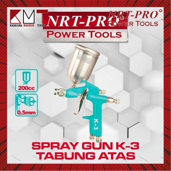 

SPRAY GUN / ALAT SEMPROT CAT AIR K-3 TABUNG ATAS NRT-PRO