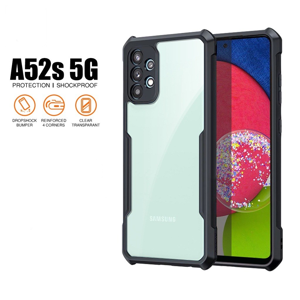 Case Samsung A52 4G/Samsung A52 5G/Samsung A52S 5G Case Fusion Shockproof Slim Transparan Bumper TPU
