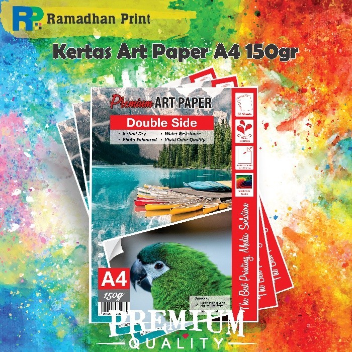 

Kertas Art Paper Double Side A4 150gsm Kertas ArtPaper Printer A4 50pc Kertas Art Karton Cartoon Carton