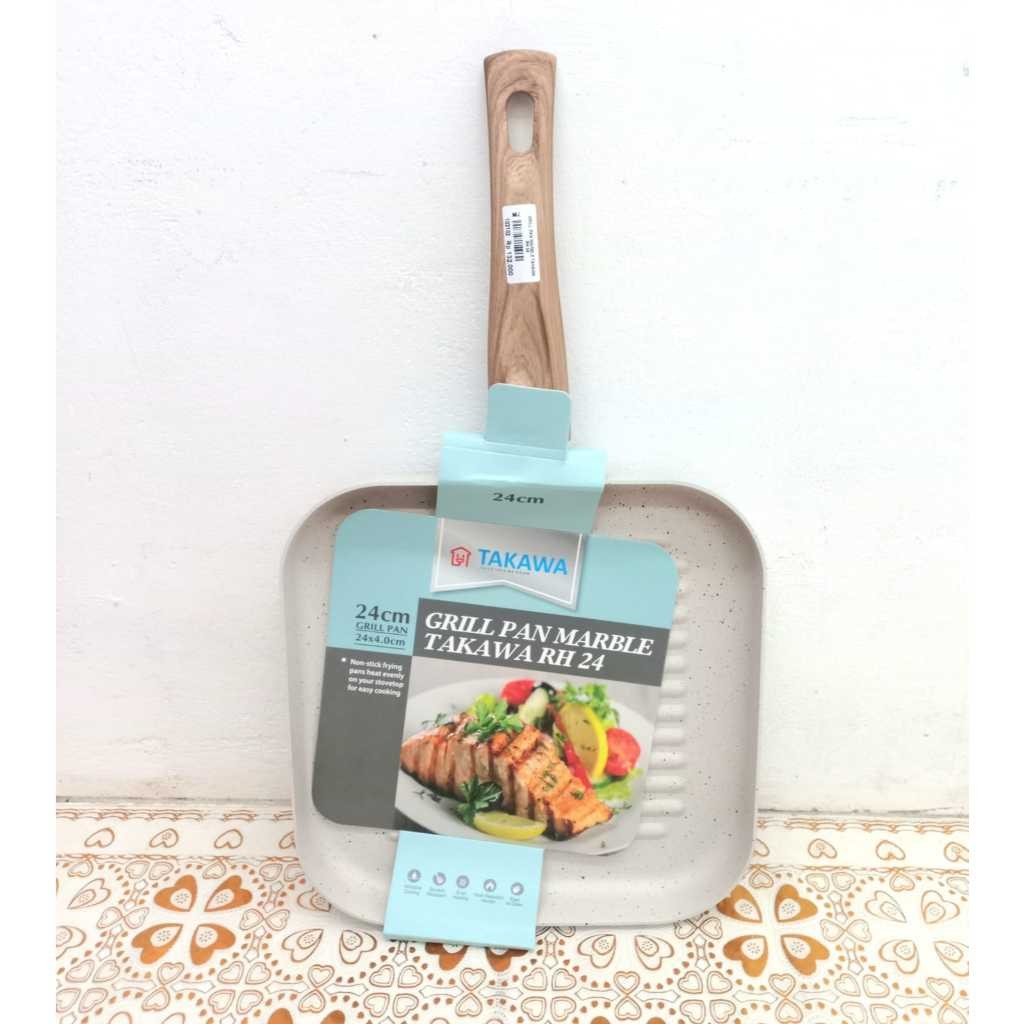 Grill Pan Marble Anti Lengket / Grill Pan Marble Serbaguna RH24 - RD