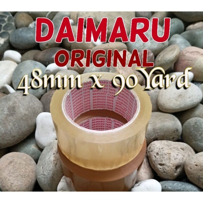 

Lakban original Daimaru Tape Isolasi Bening 2 inch x 90 Yard