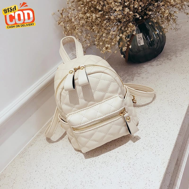 Tas Ransel Batam Wanita Cantik Import Dollyn Cabella Ransel Azela Ransel Mini Semi Kulit Multifungsi