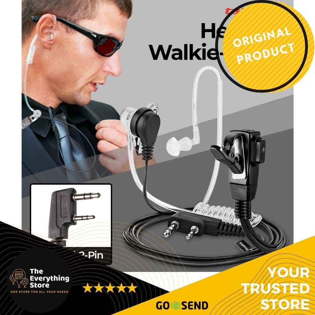 Headset Handsfree FBI Walkie Talkie HT Taffware Earphone FBI