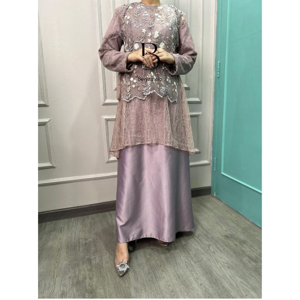 NEW KAHLA DRESS SET OUTER TILE GARDEN MIX CHANTILY GAUN KONDANGAN LAMARAN BAJU PESTA BRUKAT GAMIS MU