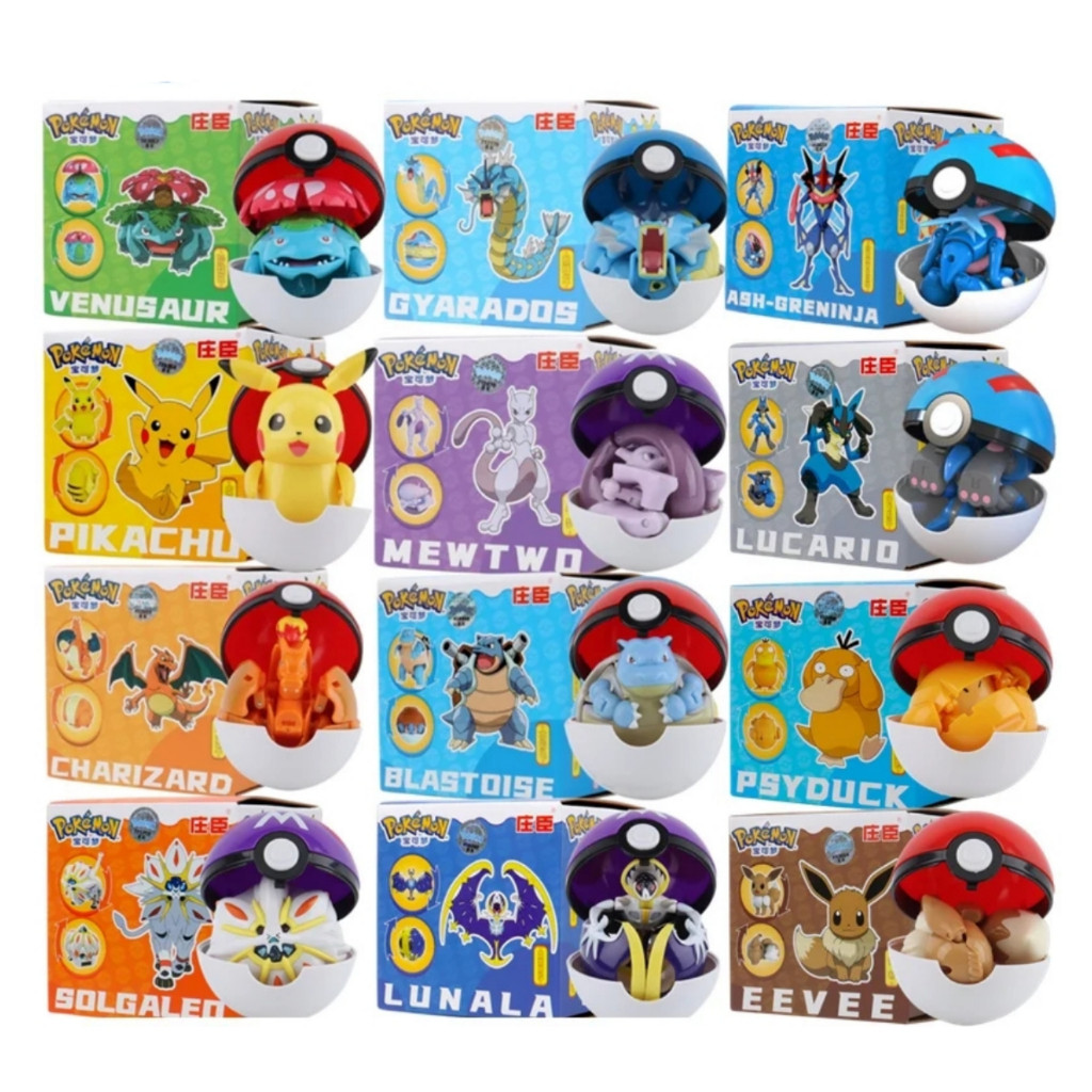AS45RT Mainan Figure Pokemon Pokeball / Pokemon Ball / Pokemon Figure Deformation / Pokemon Transfor