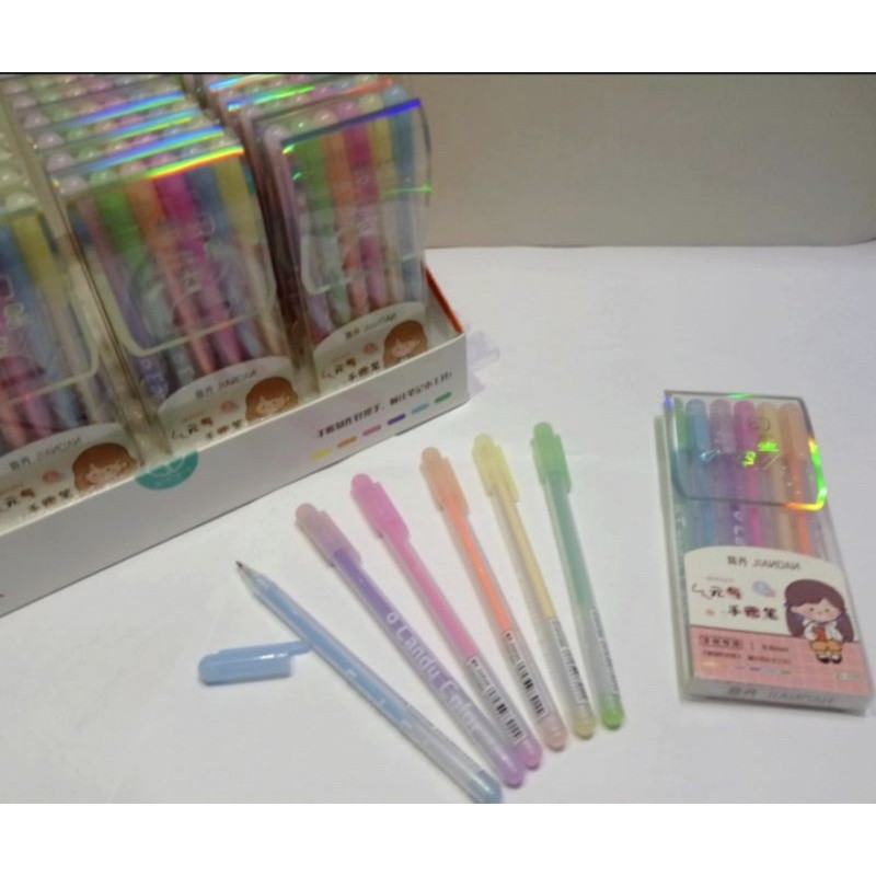 

PEN GEL 6 WARNA PASTEL CANDY JIANDAN / GEL PEN 6 WARNA / 9 WARNA