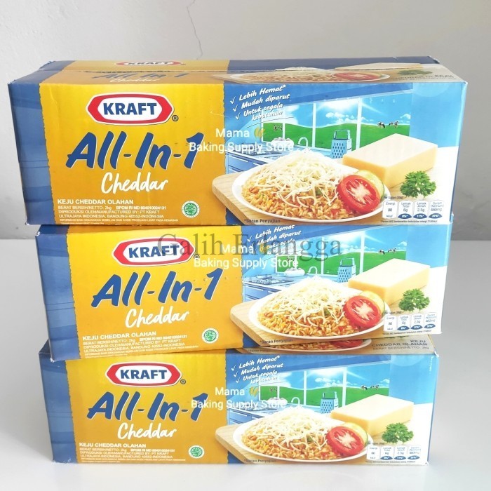 

lv KRAFT Keju Cheddar Cheese Kraft ALL IN 1 ALL IN ONE 500 gr