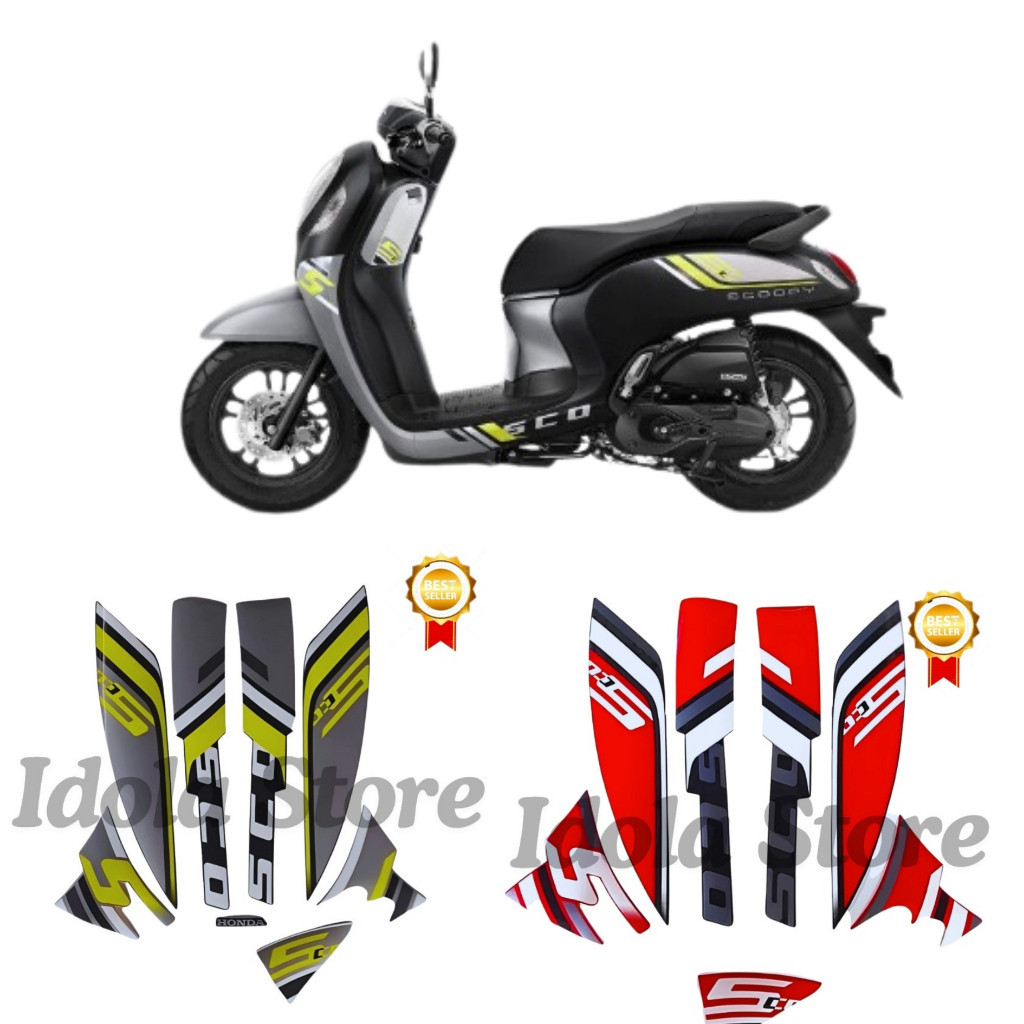 Striping Stiker Scoopy Sporty 2023 Standar Motor Honda Scoopy Sporty 2023 Terbaik