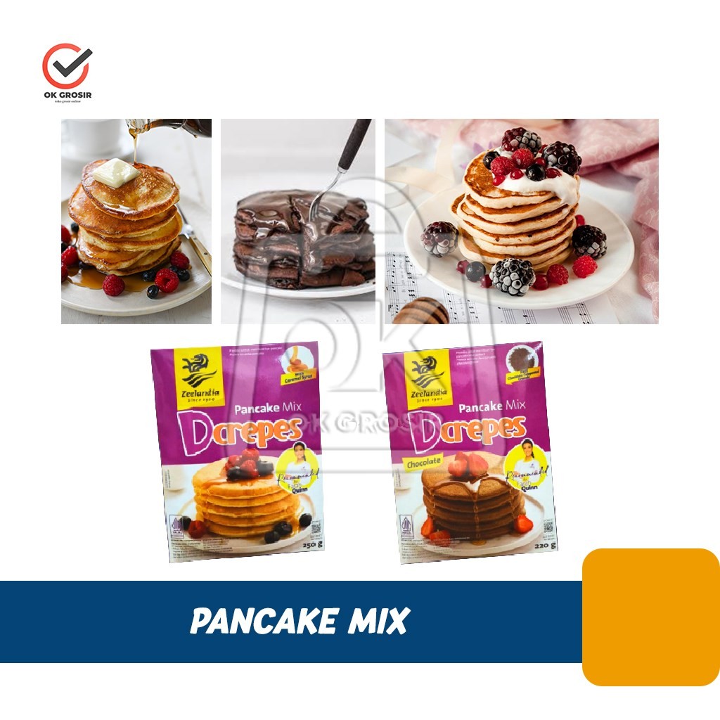 

Tepung Pancake Zeelandia D'Crepes Tepung Kue Pancake Mix Instan All Varian (1 pcs)