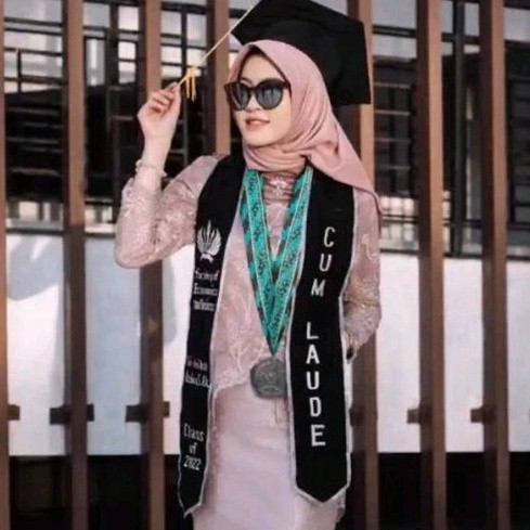 (1HARI JADI) SELEMPANG KALUNG 4 BARIS BORDIR / 4 LETAK BORDIR, Selempang bordir selempang nama selem