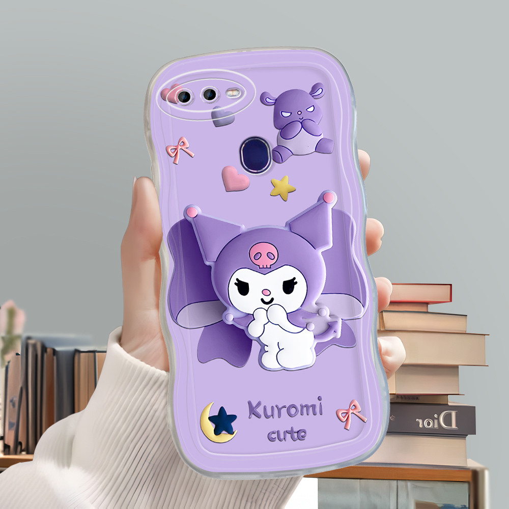Casing Hp Untuk  OPPO F9 Cassing Softcase Kesing Phone Case Soft Imut Cute Bow C2-4517  Kartun Lembu