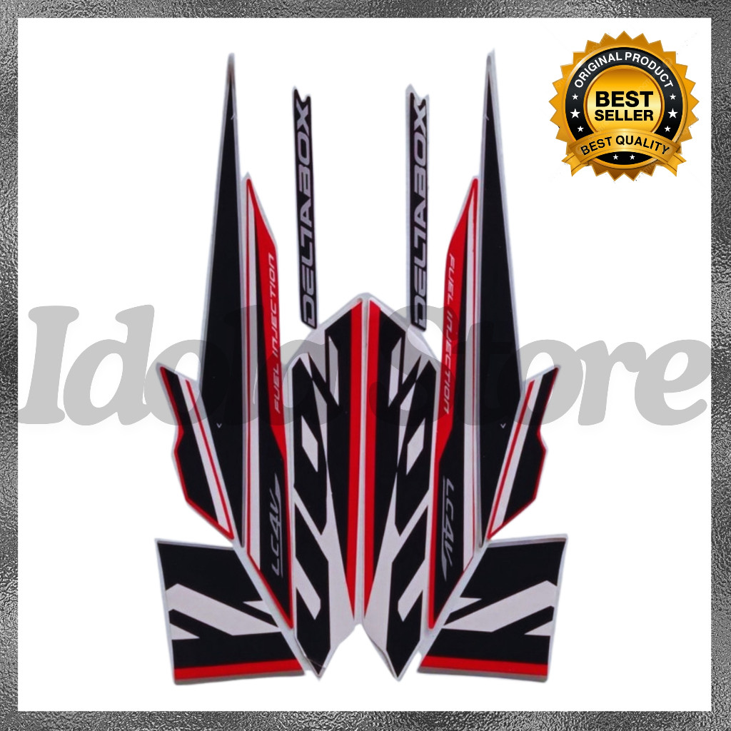 Stiker Striping Yamaha Vixion R 2017 Merah Putih List Stiker Standar Yamaha Vixion R 2017