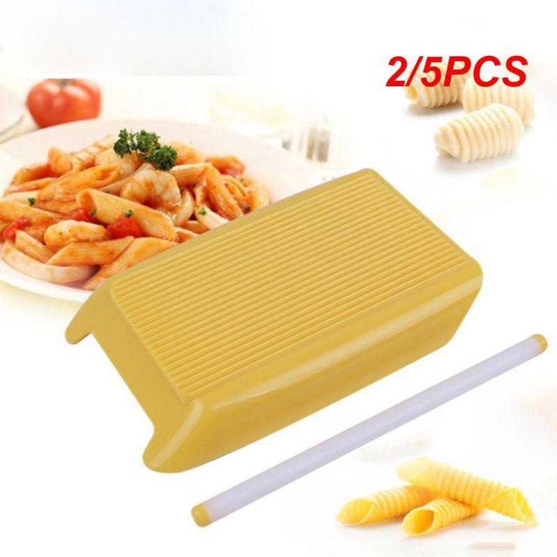 2/5PCS Plastic Pasta Macaroni Board Spaghetti Pasta Machine Gnocchi Maker Rolling Pin Baby Food Supp