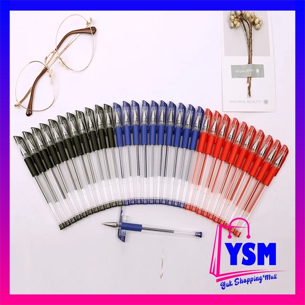 

YSM Pena Gel 0.55mm Standard Pulpen tinta cair Alat Tulis Sekolah Kantor Pen Warna Warni Pena Ujung Lancip ATK Murah