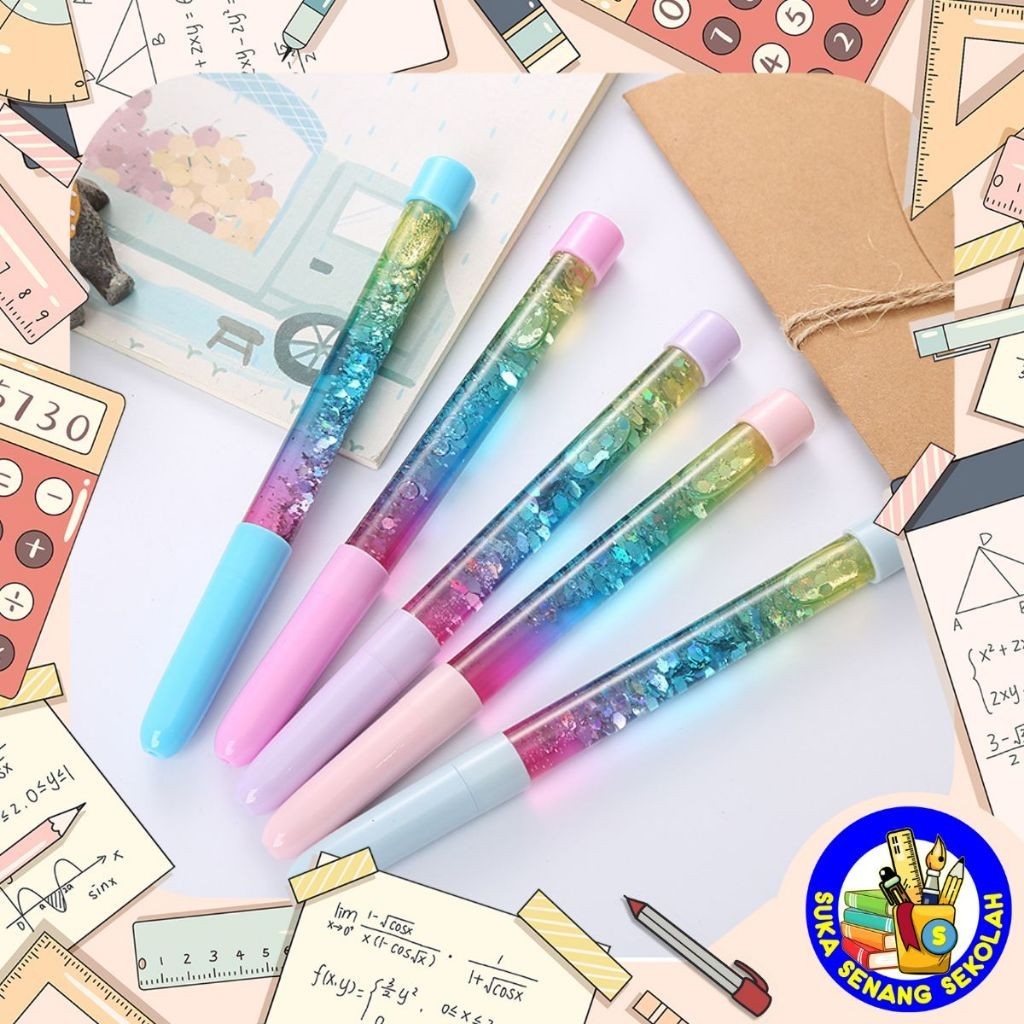 

SELUSIN Pulpen Glitter / Quicksand Gel Pen Gradient S0255