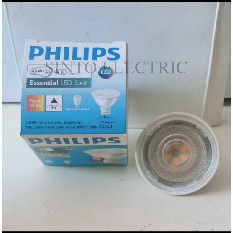 spotlight  MR16 4.5W Essential LED Philips MR16 36D 220V