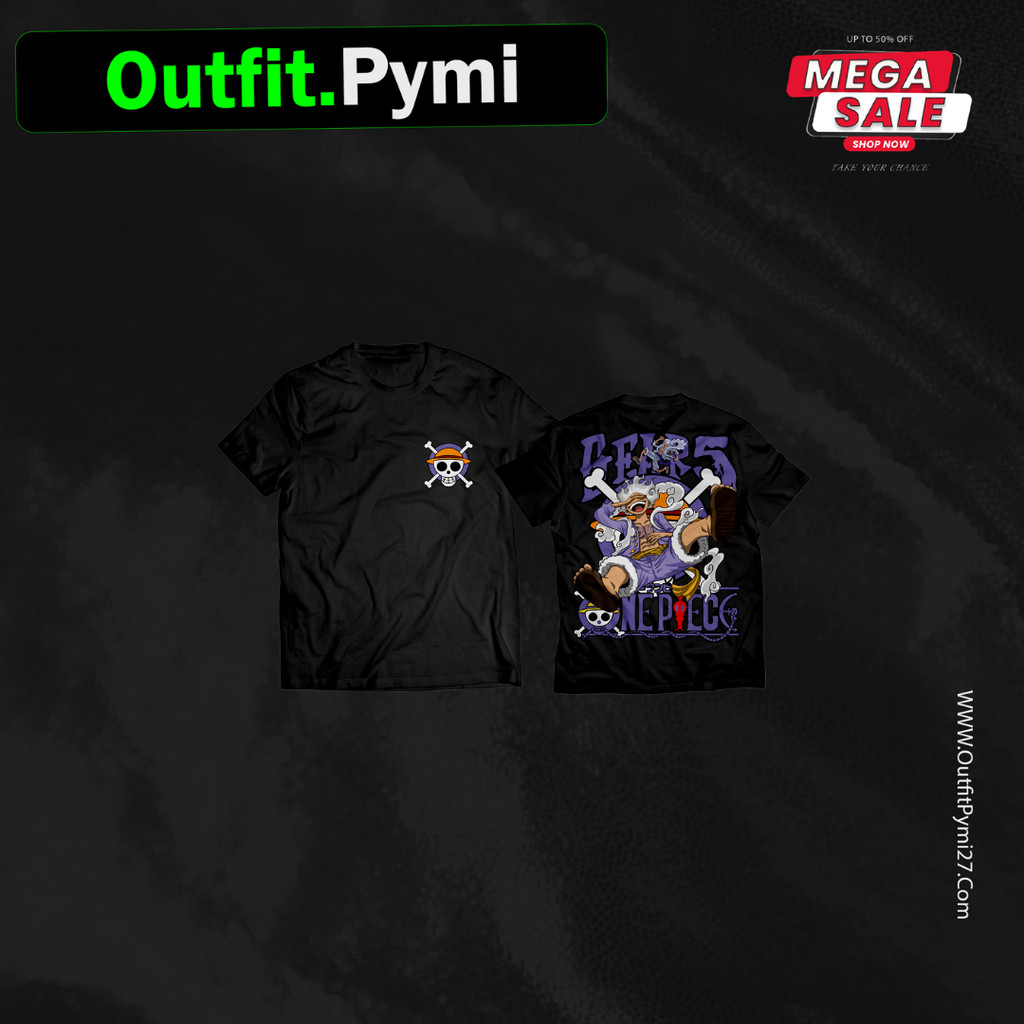 Kaos Luffy One Piece Gear 5 Terbaru Big Size S M L XL XXL 3XL 4XL 5XL Sun God Nika Tshirt Nakama Zor