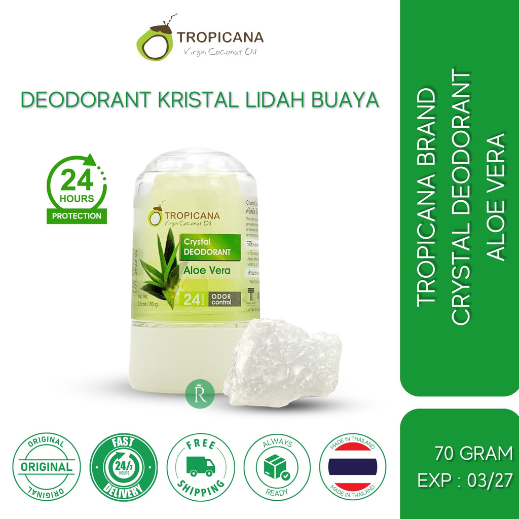 Tropicana - Crystal Deodorant - Aloe Vera - 70 Gram Thailand
