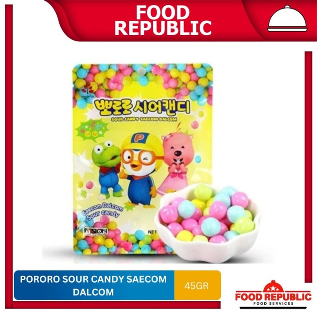 

Permen Pororo Sour Candy Permen Asam Rasa Buah 45g Korea Saecom Dalcom