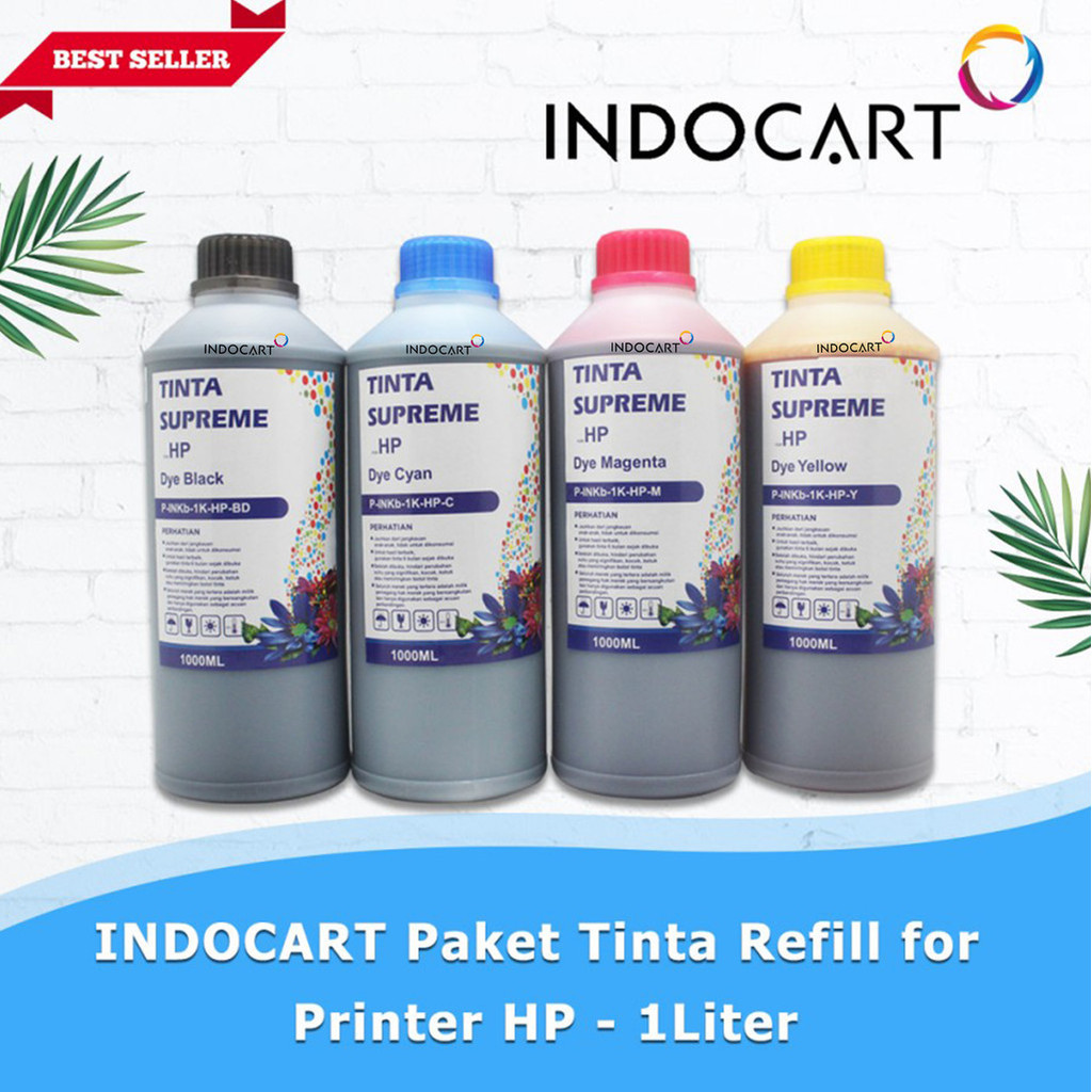 INDOCART Paket Tinta Refill utk Printer HP Canon Epson-1Liter