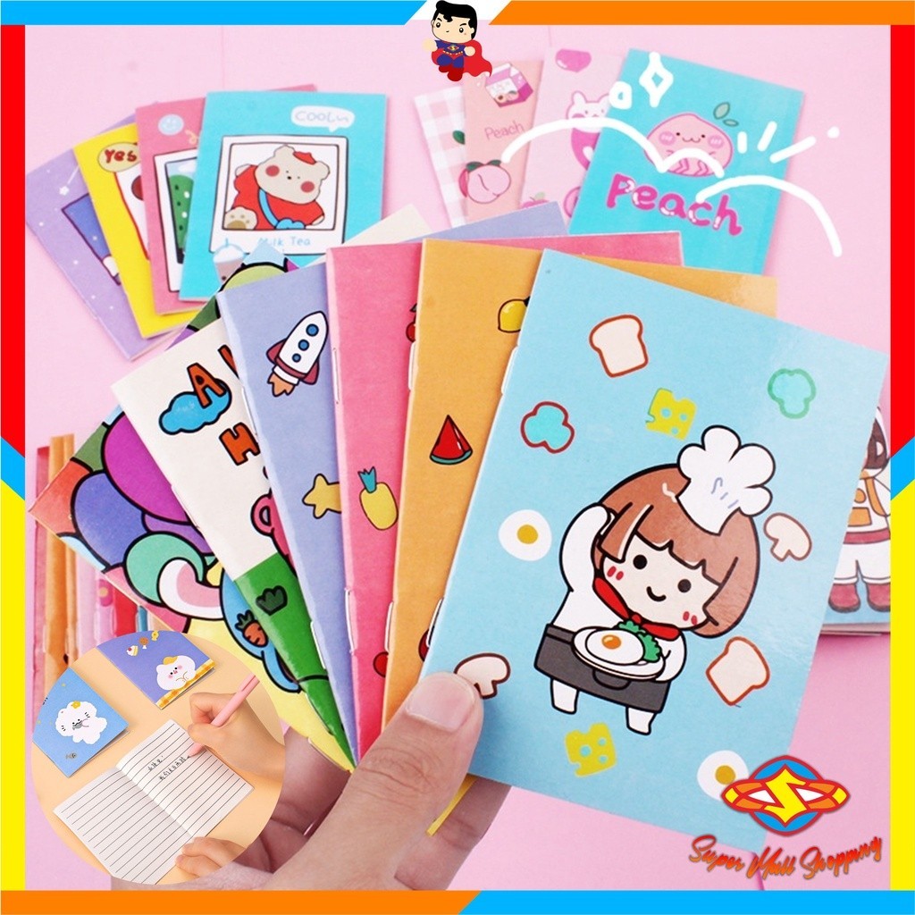 

SMS Buku Tulis Mini Motif Kartun Note Book Mini Cartoon Mini Book Notepad Karakter Buku Tulis Memo Kecil Murah Import