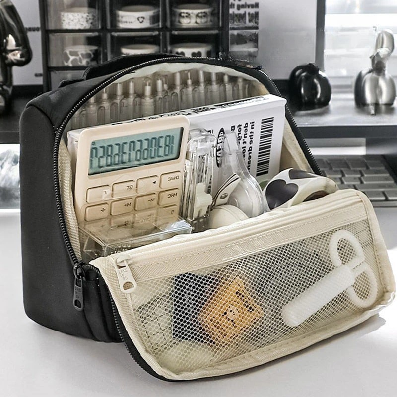 

9-layer Large-capacity Pencil Case Beautiful Canvas Multi-functional Pencil Case School Supplies And Stationery