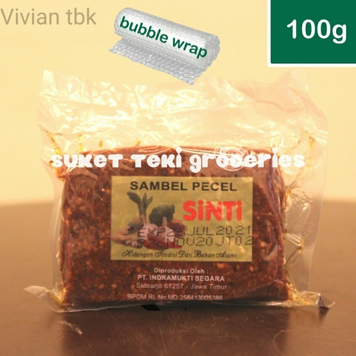 

vv Sambel / Bumbu Pecel Kacang Premix Sinti 100gr Mantap ready