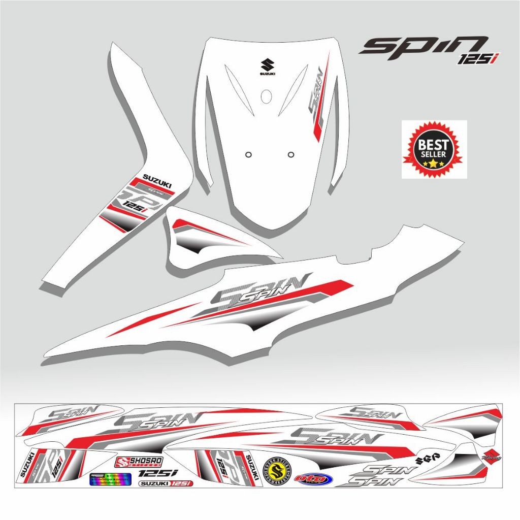 COD LIST STRIPING SPIN 125 SR MOTIF / SPIN 125 / SR / SPIN / STIKER / STICKER / STRIPING SUZUKI SPIN