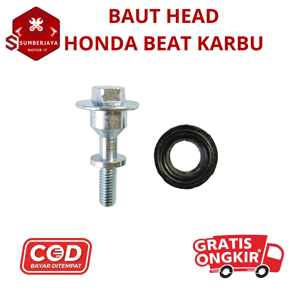 Baut Head Beat Karbu Revo / Baut Tutup Silinder Head Beat Karbu Blade Revo Vario 110 Original