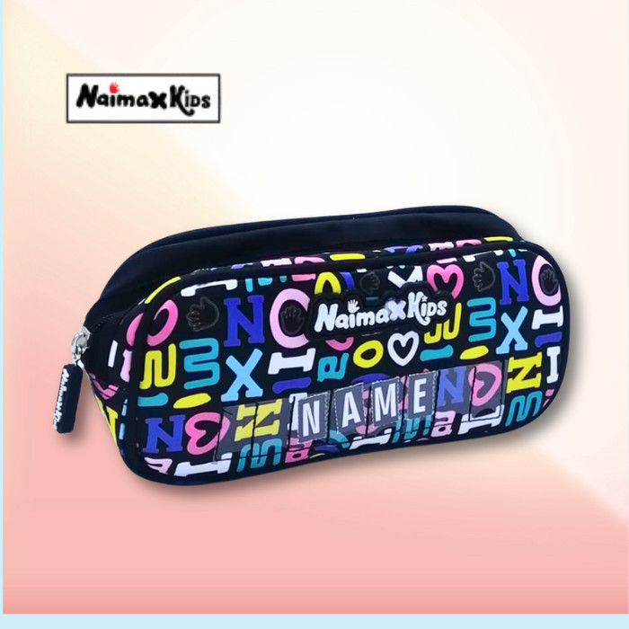 [Best] Pencil Case Custom Nama | Naimax kids Pencil Case Anak Perempuan - Abjad