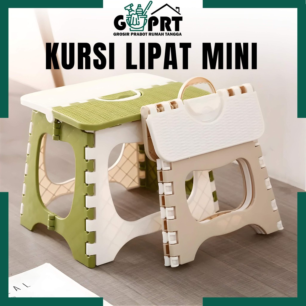 GPRT Kursi Lipat Mini Plastik Bangku Duduk Anak Dewasa Dingklik Dapur Pantai Kemah Pancing Foldable 