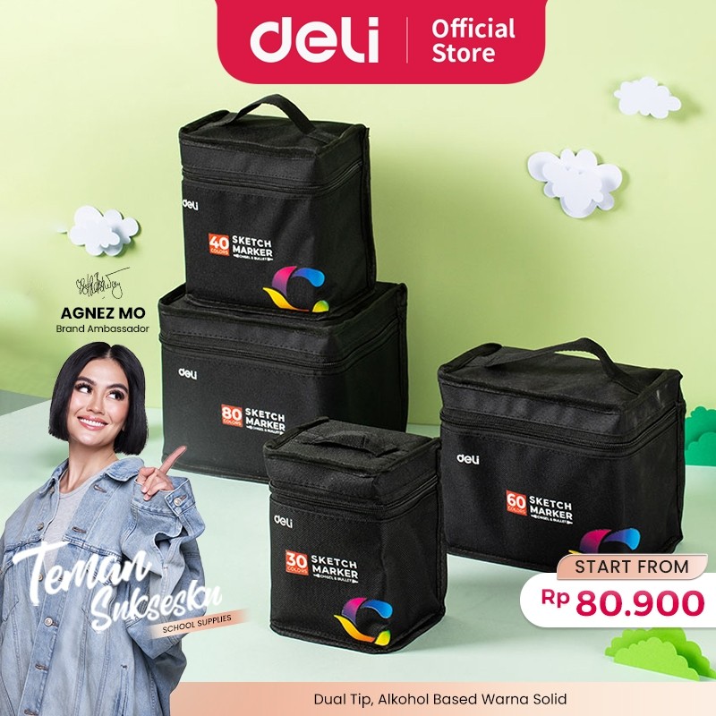 

Deli Sketch Marker 2 Tip 60 warna E70806